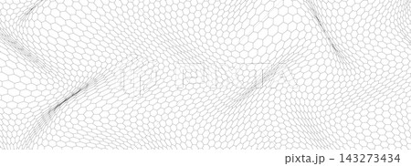 Fishing net chainlink fishnet pattern with hex soccer mesh. Nylon honeycomb wire fiber texture for door and jordan lattice. Tulle fence ogee honey background design. 143273434