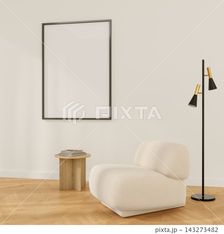 mock up poster frame in room interior 143273482