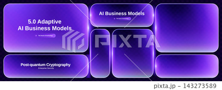 Neon text box with purple glass button background. Blue light frame 3d square shape for UI glow effect. Rectangle icon with neon glow on glass frame. Neon text box with purple glass button background. Blue light frame 3d square shape for UI glow effect. Rectangle icon with neon glow on glass frame. 143273589