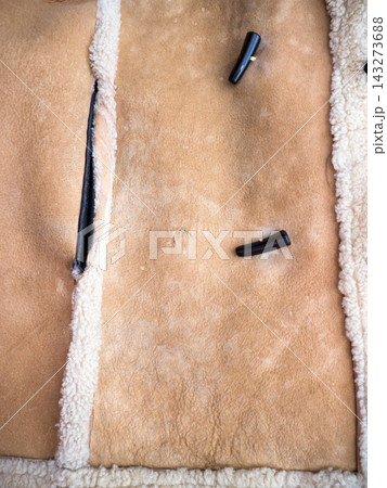 Background and Texture Men's sheepskin coat. 143273688