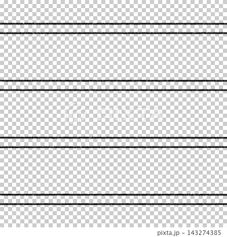 Seamless pattern of monochrome line art: Stripes 143274385
