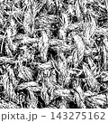 Black and white grunge braided texture, woven rope net texture made of natural fiber. Abstract background with intertwined cords, rustic pattern, nautical or handmade concept. 143275162