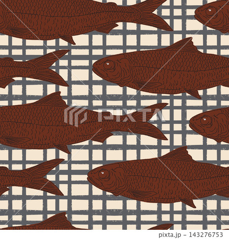 seamless pattern with fish 143276753