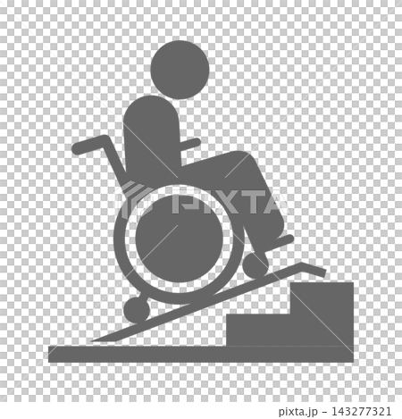 置き型スロープ/介護・介護予防・自立支援・福祉住環境のピクトグラム(黒/グレー) 置き型スロープ/介護・介護予防・自立支援・福祉住環境のピクトグラム(黒/グレー) 143277321