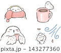 水彩のシロフクロウ 143277360