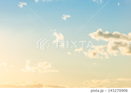 Sunset sky, light pale sunset sky 143278906