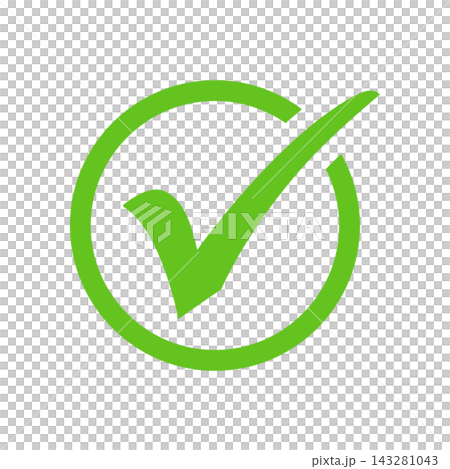A green checkmark icon surrounded by a circle A green checkmark icon surrounded by a circle 143281043