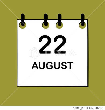 August 22. Daily Calendar icon for design. Simple design for business brochure, flyer, print media, advertisement. Easily editable August 22. Daily Calendar icon for design. Simple design for business brochure, flyer, print media, advertisement. Easily editable 143284699