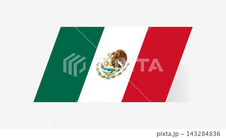 Flag of Mexico. National symbol in official colors. Template icon. Vector background 143284836