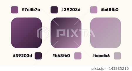 Gradient collection, shiny rainbow hologram. Holographic foil texture, PURPLE, violet, grey gradation. Catalog of samples palettes in RGB HEX. Vector set for frame, border, other design Gradient collection, shiny rainbow hologram. Holographic foil texture, PURPLE, violet, grey gradation. Catalog of samples palettes in RGB HEX. Vector set for frame, border, other design 143285210