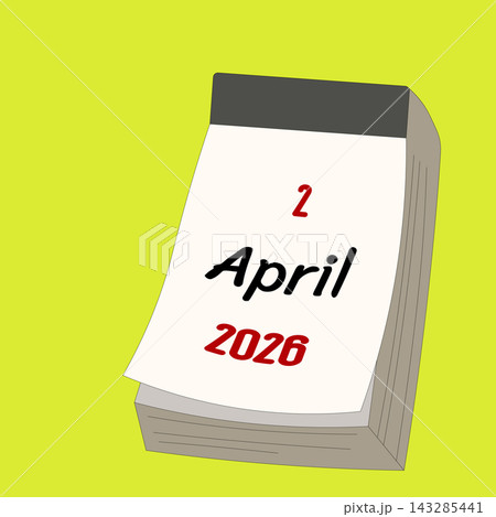 April 2. Daily Calendar icon for design. Simple design for business brochure, flyer, print media, advertisement. Easily editable 143285441