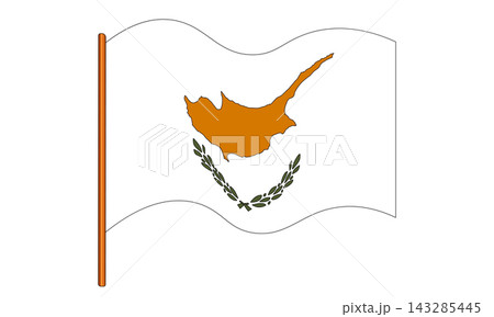Flag of Cyprus. National symbol in official colors. Template icon. Abstract vector background 143285445