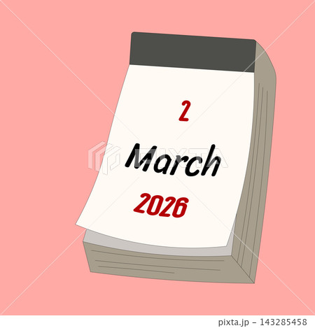 March 2. Daily Calendar icon for design. Simple design for business brochure, flyer, print media, advertisement. Easily editable 143285458