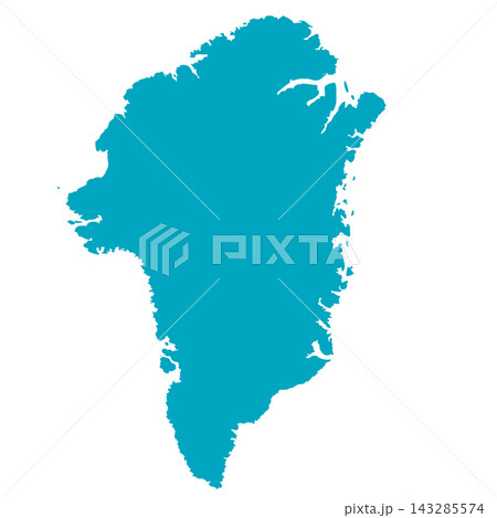 Map of Greenland, sign silhouette. World Map Globe. Vector Illustration isolated on white background. American continent 143285574