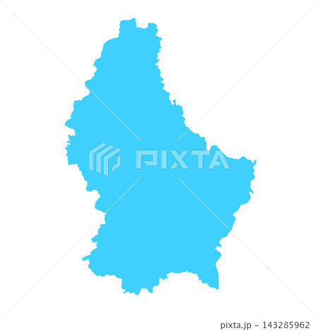 Map of Luxembourg, sign silhouette. World Map Globe. Vector Illustration isolated on white background. Europe continent 143285962