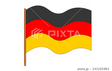 Flag of Germany. German national symbol in official colors. Template icon. Abstract vector background 143285963