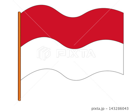 Flag of Monaco. National symbol in official colors. Template icon. Abstract vector background Flag of Monaco. National symbol in official colors. Template icon. Abstract vector background 143286043