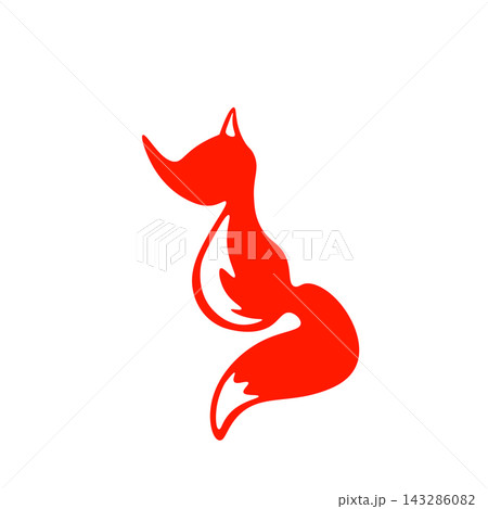 Cute fox baby isolated. Funny chanterelle animals. Card, postcards for kids. Little pup smiling. Flat vector illustration for banner, card, wallpaper, poster Cute fox baby isolated. Funny chanterelle animals. Card, postcards for kids. Little pup smiling. Flat vector illustration for banner, card, wallpaper, poster 143286082