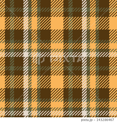 Color twill scotland textile seamless pattern. Fabric texture check tartan plaid. Abstract geometric background for cloth, card, fabric. Monochrome graphic repeating design. Modern squared ornament 143286467