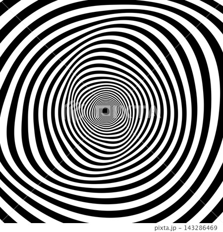Swirl hypnotic black and white wave pattern. Monochrome abstract background. Vector flat geometric illustration.Template design for banner, website, template, leaflet, brochure, poster Swirl hypnotic black and white wave pattern. Monochrome abstract background. Vector flat geometric illustration.Template design for banner, website, template, leaflet, brochure, poster 143286469