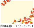 秋にぴったりの紅葉のフレーム 143289301