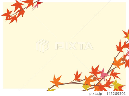 秋にぴったりの紅葉のフレーム 秋にぴったりの紅葉のフレーム 143289301