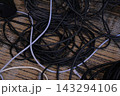Messy Bundle of Computer and Power Wires 143294106