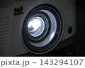 Bright light from a digital video projector lens 143294107