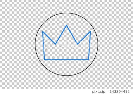 Minimal blue crown icon centered within a circular badge, suitable for royal branding, logos, emblems, UI, and modern identity design Minimal blue crown icon centered within a circular badge, suitable for royal branding, logos, emblems, UI, and modern identity design 143294453