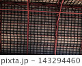 Red Metal Industrial Roof Framework 143294460