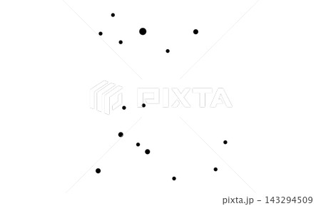 おおいぬ座のイラスト(黒色の星だけで連結線なし) おおいぬ座のイラスト(黒色の星だけで連結線なし) 143294509