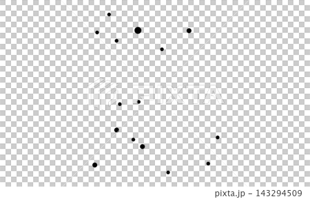 大犬座的示意圖（只有黑星星，沒有連接線）。 143294509