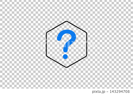 Question Mark Icon Inside Hexagon Representing Help FAQ Support And Uncertainty 143294708