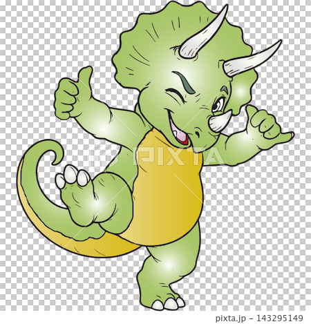 A fun dinosaur illustration: Triceratops A fun dinosaur illustration: Triceratops 143295149