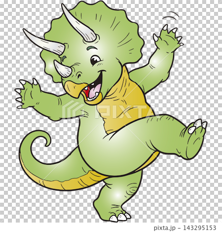 A fun dinosaur illustration: Triceratops A fun dinosaur illustration: Triceratops 143295153