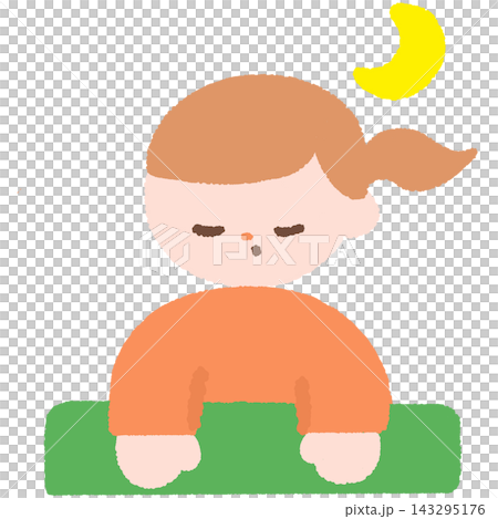 每日一則熟睡女孩的插圖 每日一則熟睡女孩的插圖 143295176