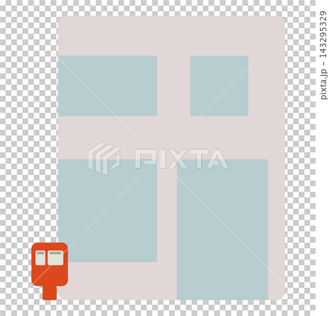 A simple illustration of a post office building with a mailbox. A simple illustration of a post office building with a mailbox. 143295329