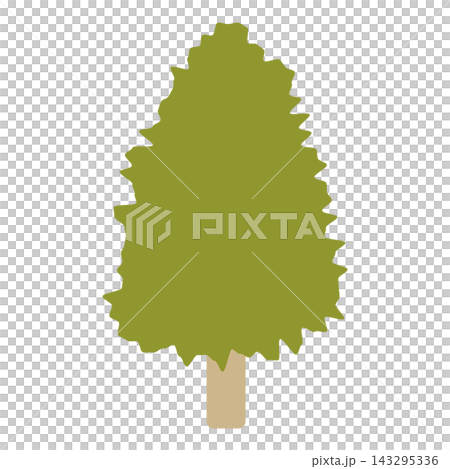 A simple, vertically oriented illustration of a green tree. A simple, vertically oriented illustration of a green tree. 143295336