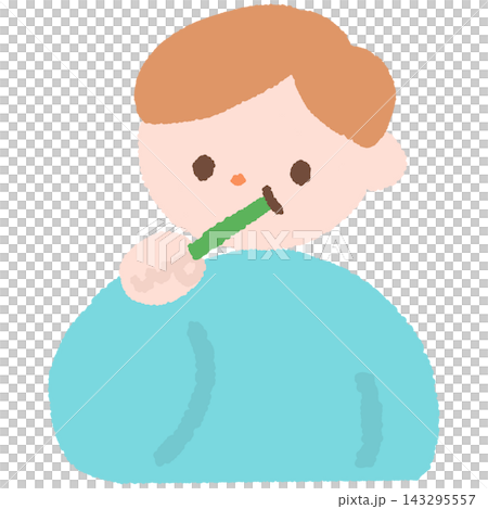 An illustration of a boy brushing his teeth. An illustration of a boy brushing his teeth. 143295557