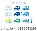 EV車エコカーのアイコンセット A 143295886