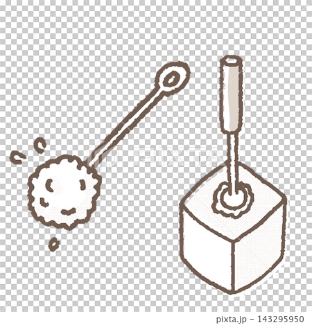Color illustration of a toilet brush and case (toilet cleaning supplies) Color illustration of a toilet brush and case (toilet cleaning supplies) 143295950