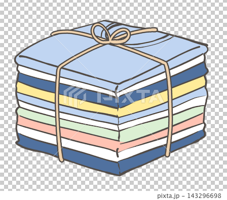 Illustration of a collection of old cloth Illustration of a collection of old cloth 143296698