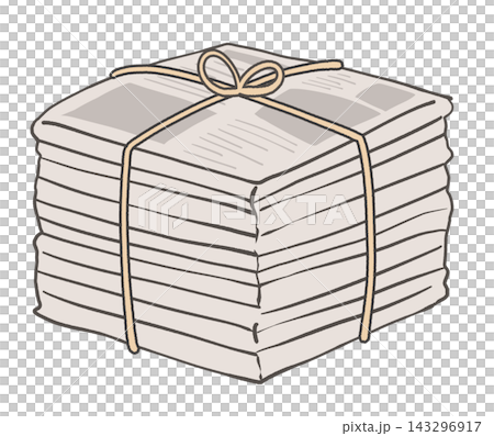 Illustration of newspapers gathered together Illustration of newspapers gathered together 143296917