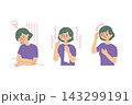 更年期の症状で悩む女性のイラスト 143299191