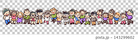 A large group of children A large group of children 143299602
