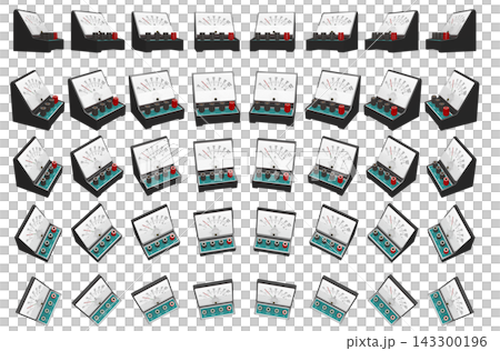 [Multi-angle material] + Common ammeter with pointer, 8x5 rows (40 types), transparent PNG (see comments for details) 143300196