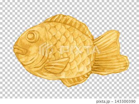 鯛魚燒(單品) - 手繪水彩插畫素材 鯛魚燒(單品) - 手繪水彩插畫素材 143300390