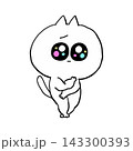 二足歩行する猫のアイコン 143300393