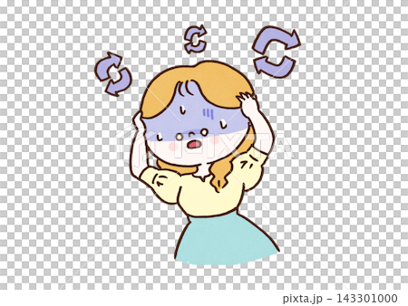 嫌な記憶を何度も脳内でリピート再生してしまい苦しむ女性(反芻思考・ぐるぐる病) 嫌な記憶を何度も脳内でリピート再生してしまい苦しむ女性(反芻思考・ぐるぐる病) 143301000