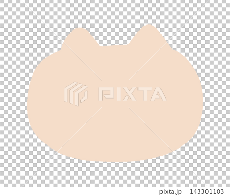 Hand-drawn, loosely styled cat face silhouette icon - Simple and cute cat decorative part illustration material Hand-drawn, loosely styled cat face silhouette icon - Simple and cute cat decorative part illustration material 143301103